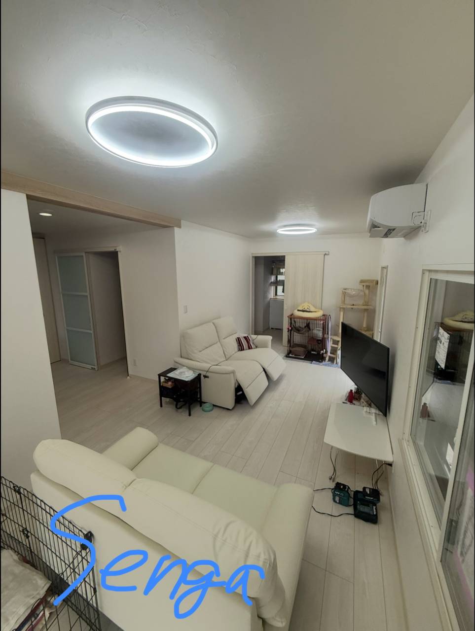 施工事例　要望を整えながら、白を基調にしたリビングリノベーション②