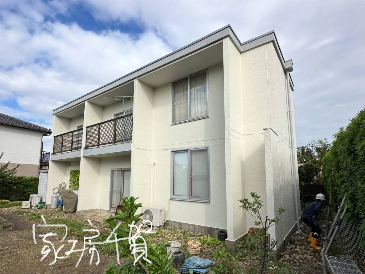 施工事例　PC(プレキャストコンクリート)外壁塗装、屋外改修リフォーム