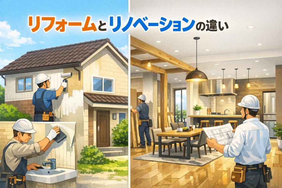 リフォームとリノベーションの違いまとめ！比較表でポイントごとに徹底解説