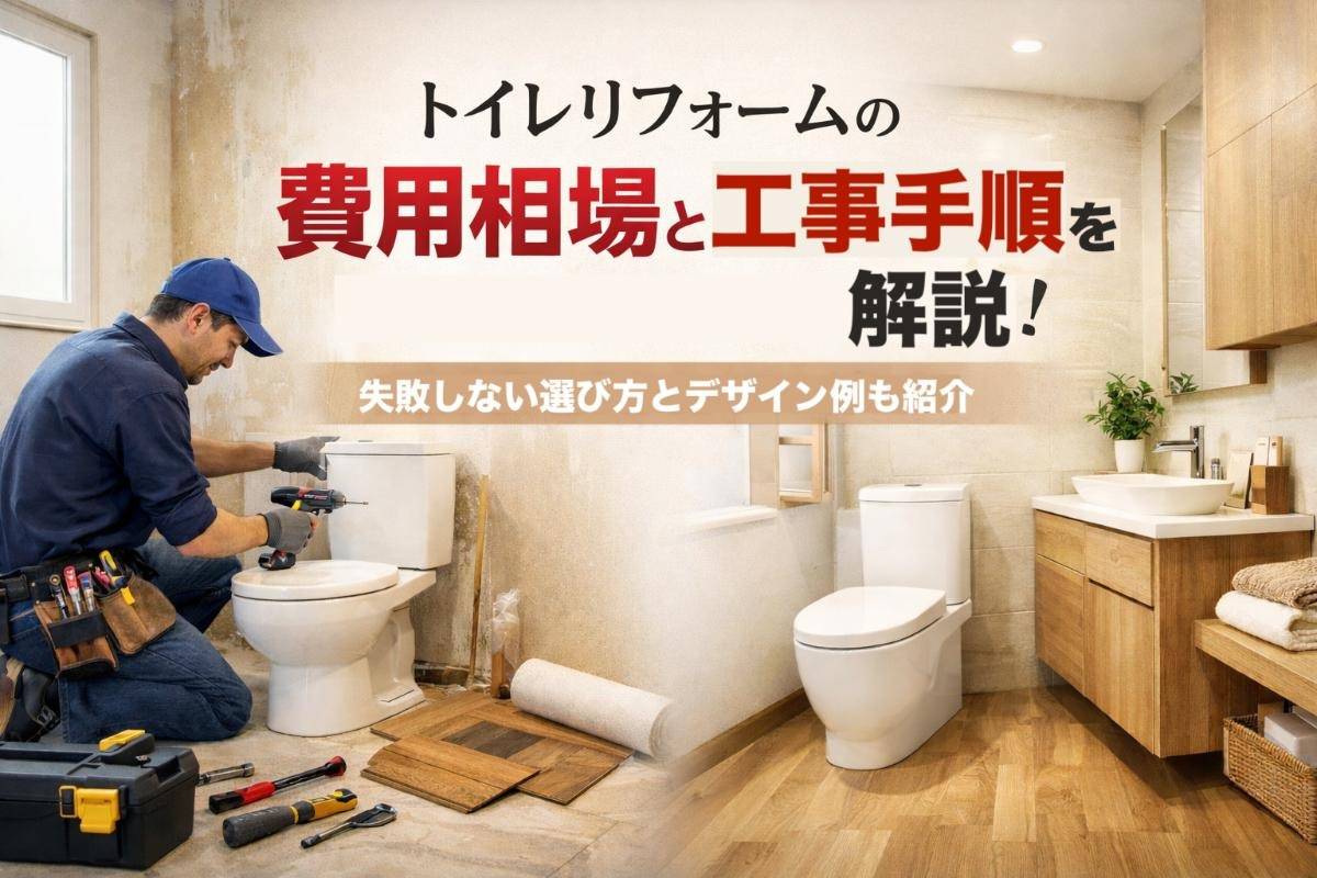 トイレリフォームの費用相場と工事手順を解説！失敗しない選び方とデザイン例も紹介